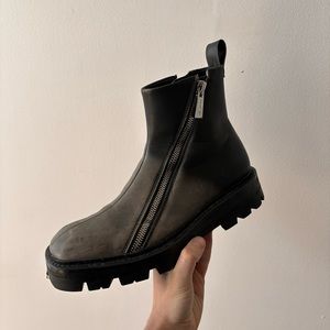 GmBH Ombré Black Silver Double Zip Ankle Boots. Size 44 or men’s 11